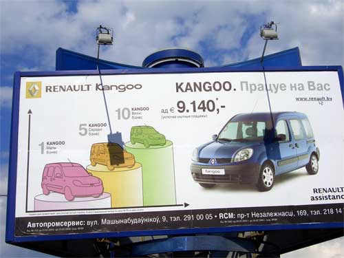 Renault Kangoo in Minsk Outdoor Advertising: 12/06/2006