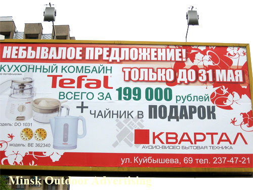 Tefal DO1031 and BE362340 in Minsk Outdoor Advertising: 15/06/2007